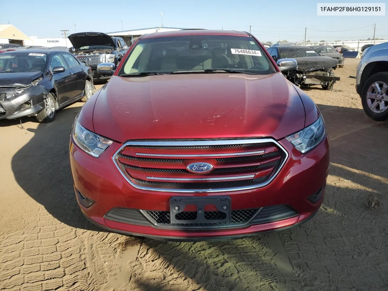 2017 Ford Taurus Limited VIN: 1FAHP2F86HG129151 Lot: 76486634