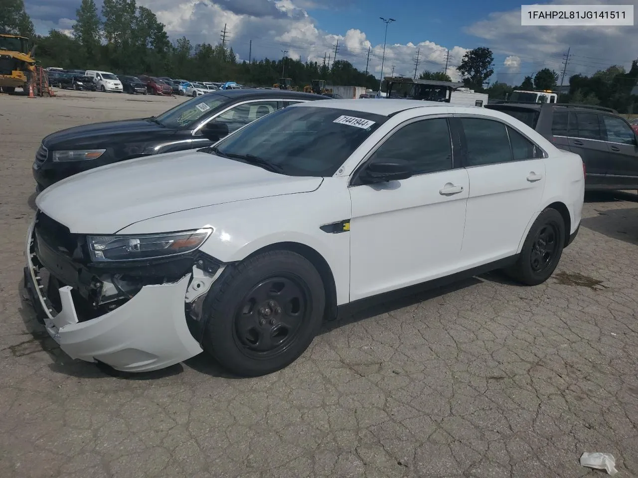 2018 Ford Taurus Police Interceptor VIN: 1FAHP2L81JG141511 Lot: 71441944