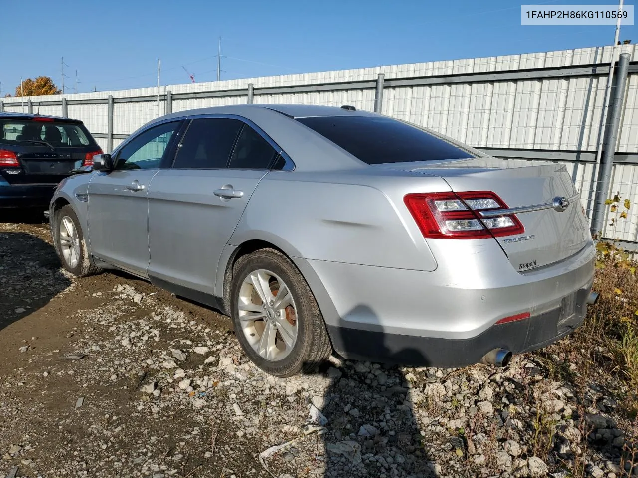 2019 Ford Taurus Sel VIN: 1FAHP2H86KG110569 Lot: 76924464