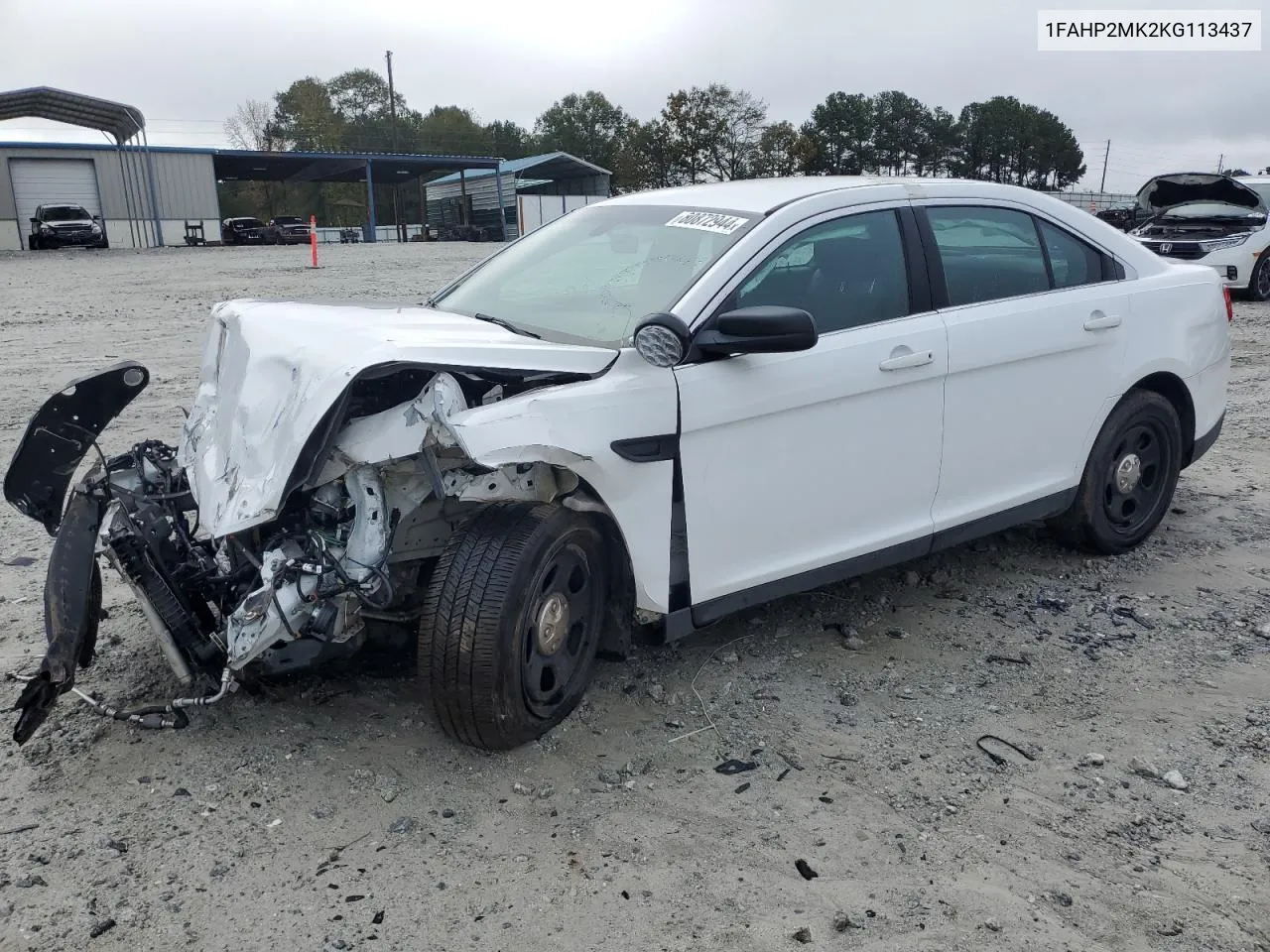 2019 Ford Taurus Police Interceptor VIN: 1FAHP2MK2KG113437 Lot: 80872944