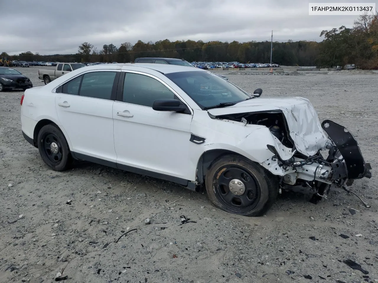 2019 Ford Taurus Police Interceptor VIN: 1FAHP2MK2KG113437 Lot: 80872944