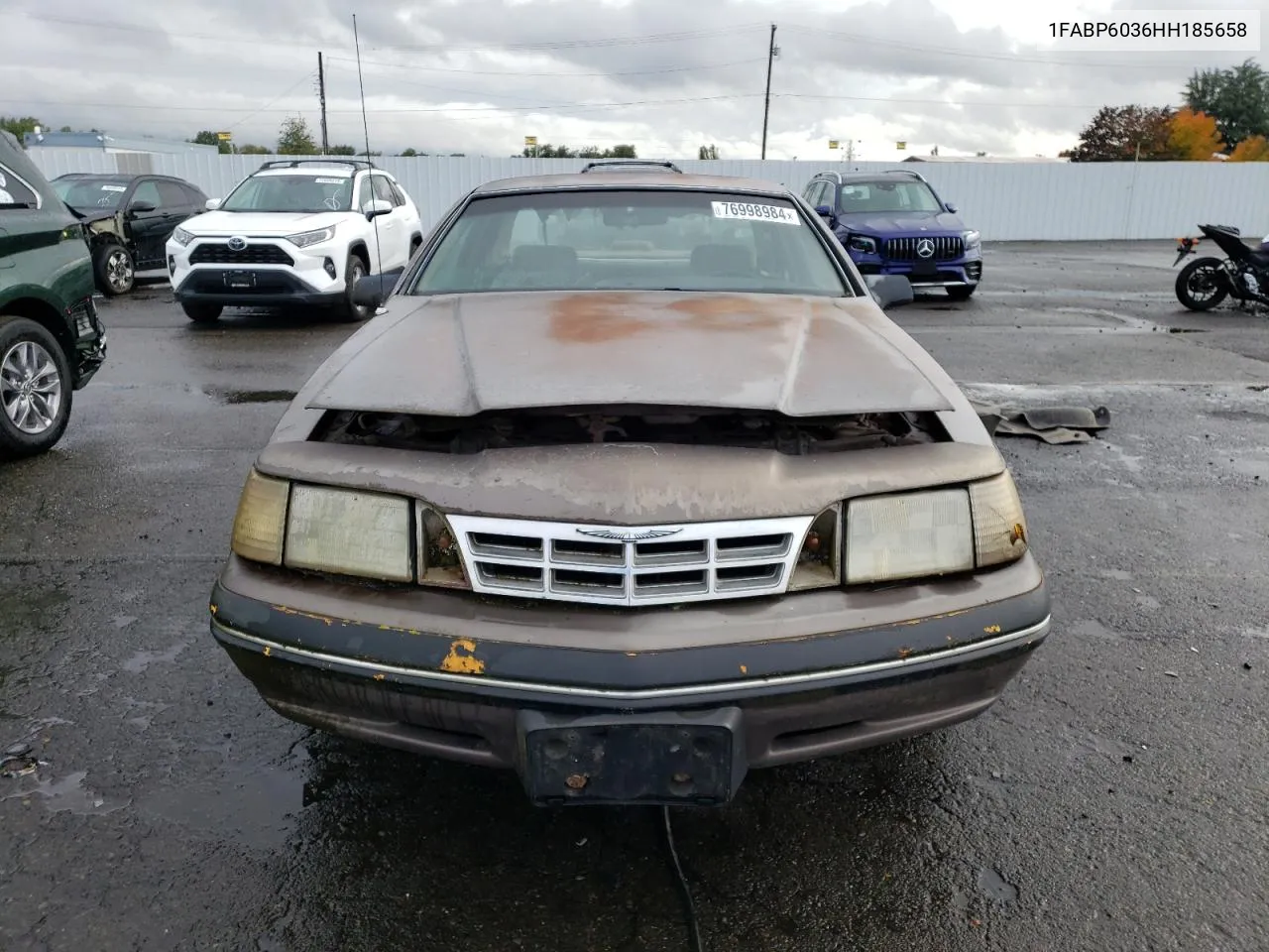 1987 Ford Thunderbird VIN: 1FABP6036HH185658 Lot: 76998984