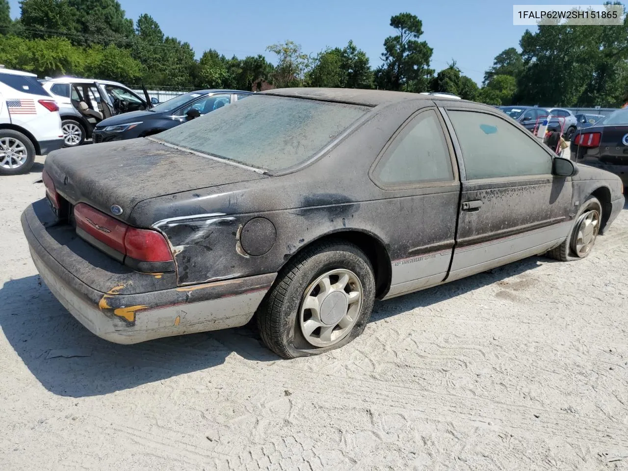 1995 Ford Thunderbird Lx VIN: 1FALP62W2SH151865 Lot: 68608984