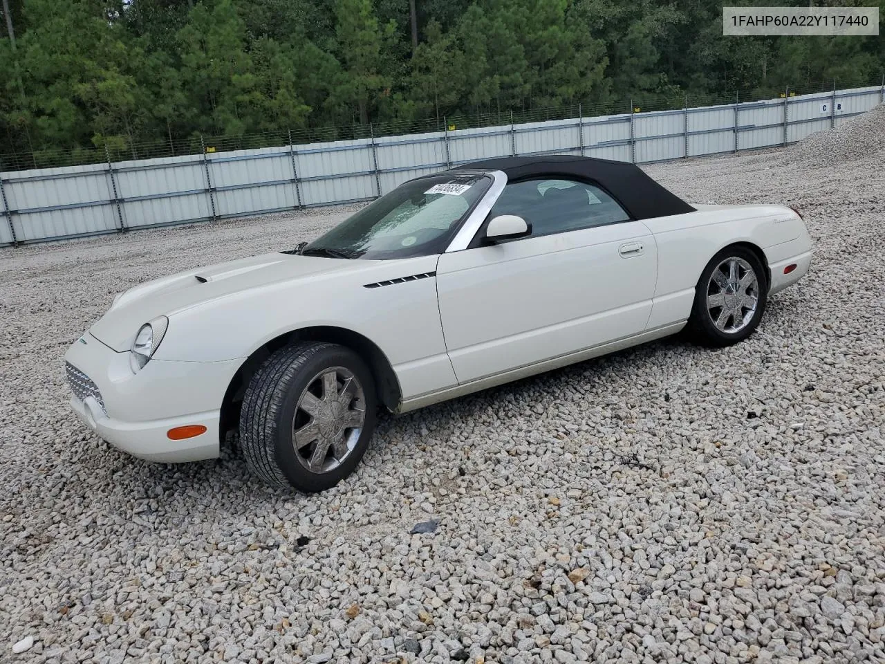 2002 Ford Thunderbird VIN: 1FAHP60A22Y117440 Lot: 74436834