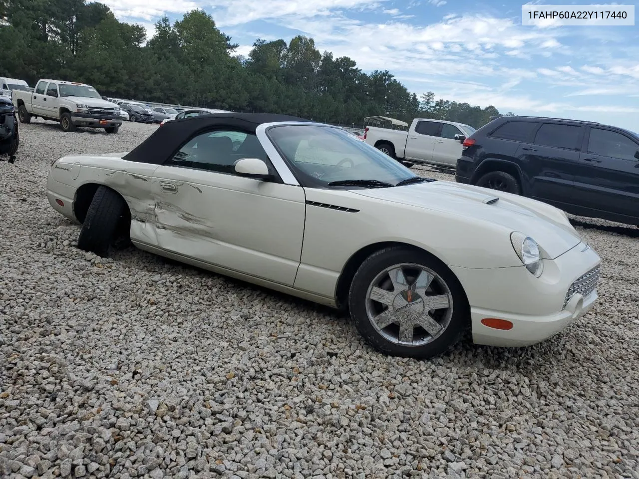 2002 Ford Thunderbird VIN: 1FAHP60A22Y117440 Lot: 74436834