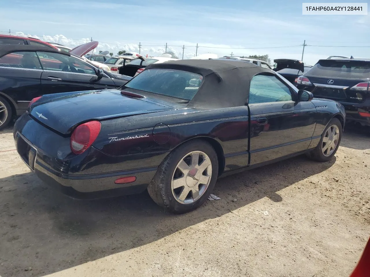 2002 Ford Thunderbird VIN: 1FAHP60A42Y128441 Lot: 74899624