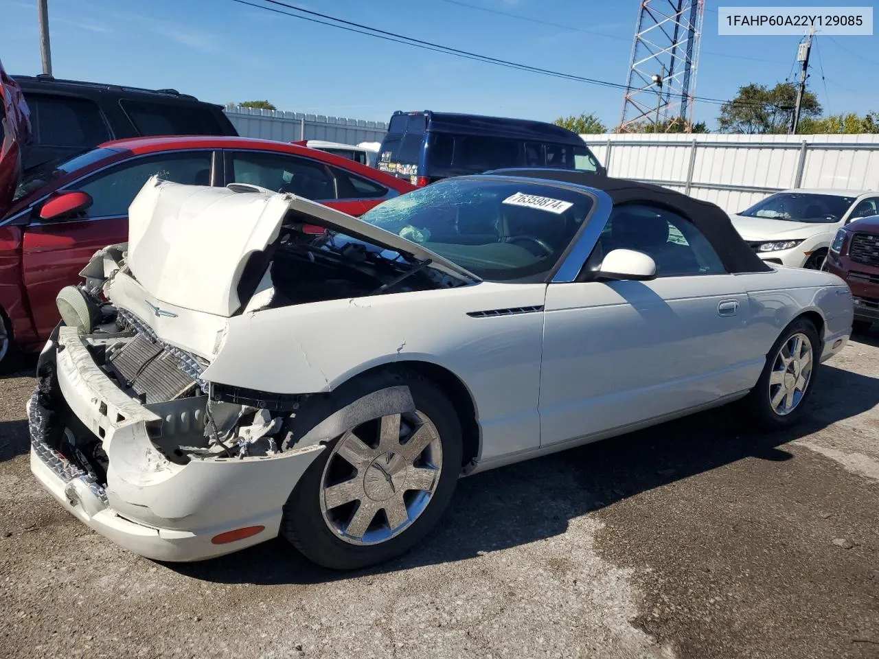 2002 Ford Thunderbird VIN: 1FAHP60A22Y129085 Lot: 76359874