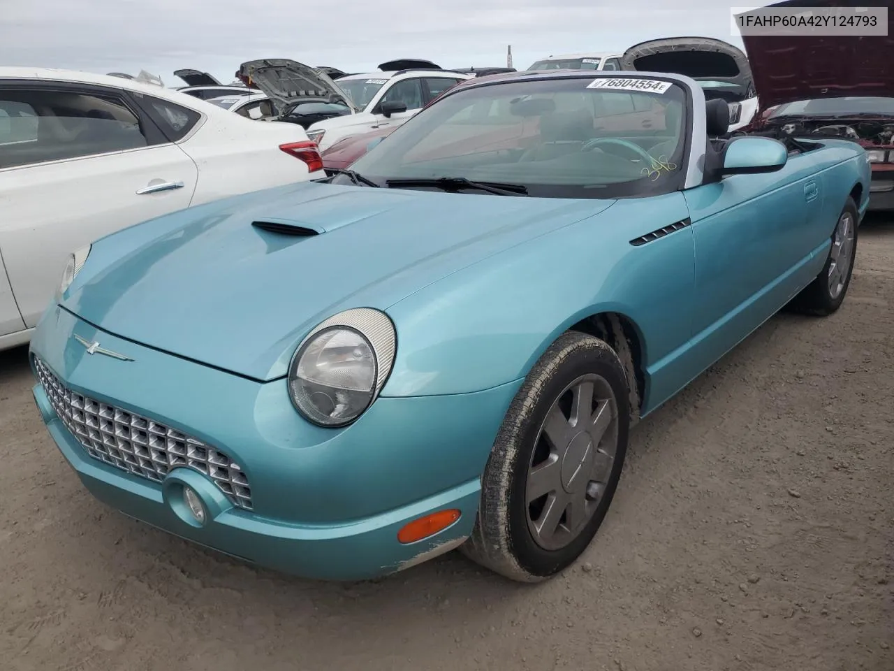 2002 Ford Thunderbird VIN: 1FAHP60A42Y124793 Lot: 76804554