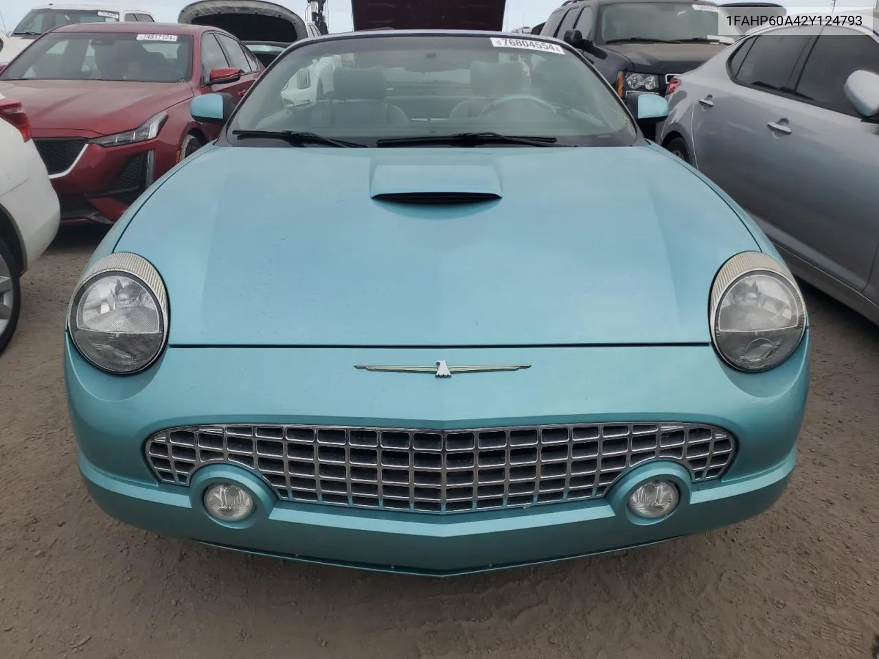 2002 Ford Thunderbird VIN: 1FAHP60A42Y124793 Lot: 76804554