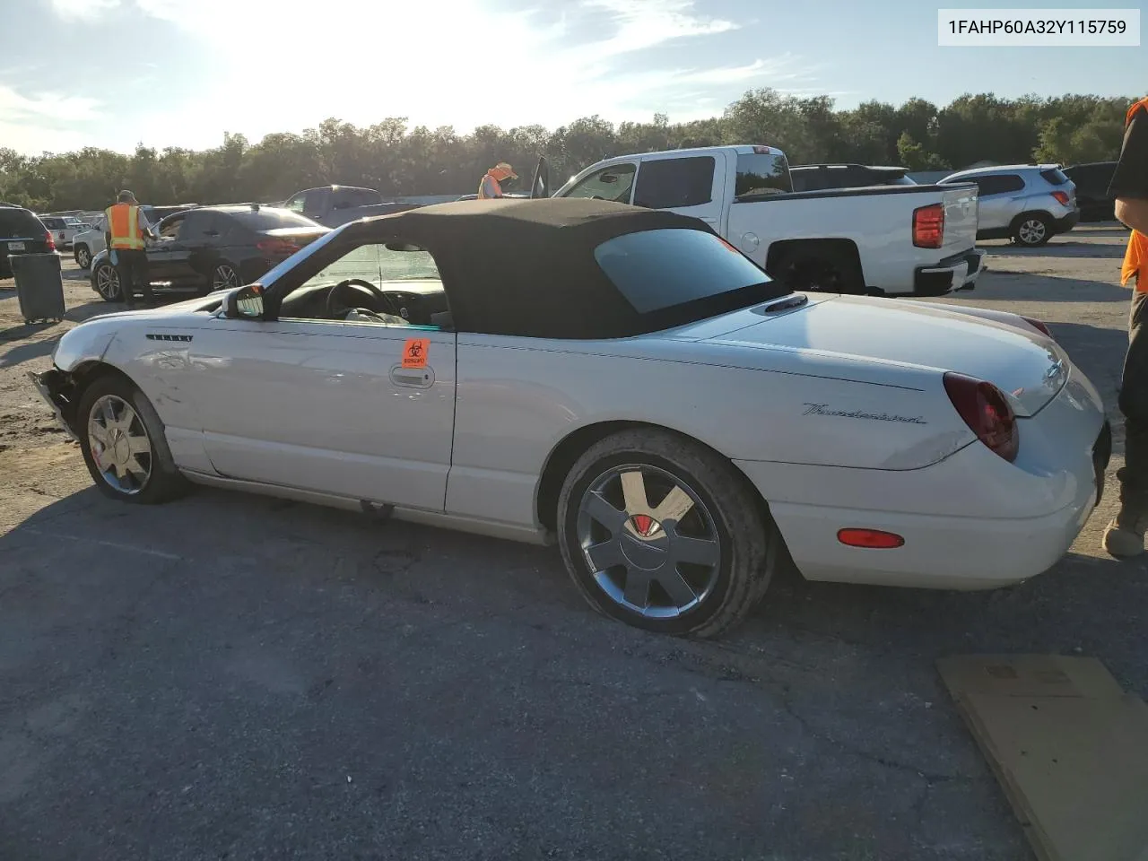 2002 Ford Thunderbird VIN: 1FAHP60A32Y115759 Lot: 77490254