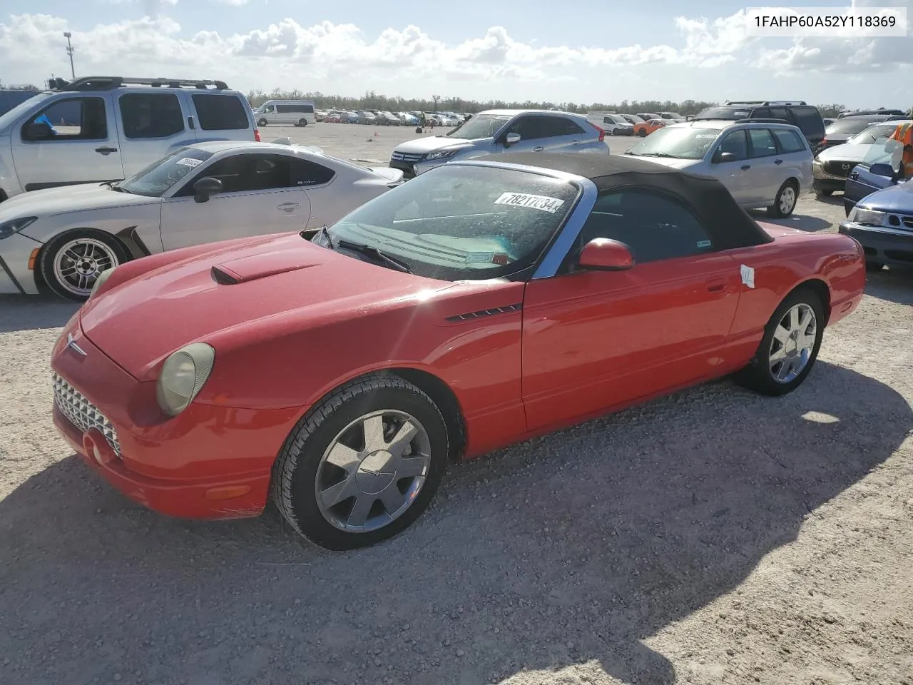 2002 Ford Thunderbird VIN: 1FAHP60A52Y118369 Lot: 78217034