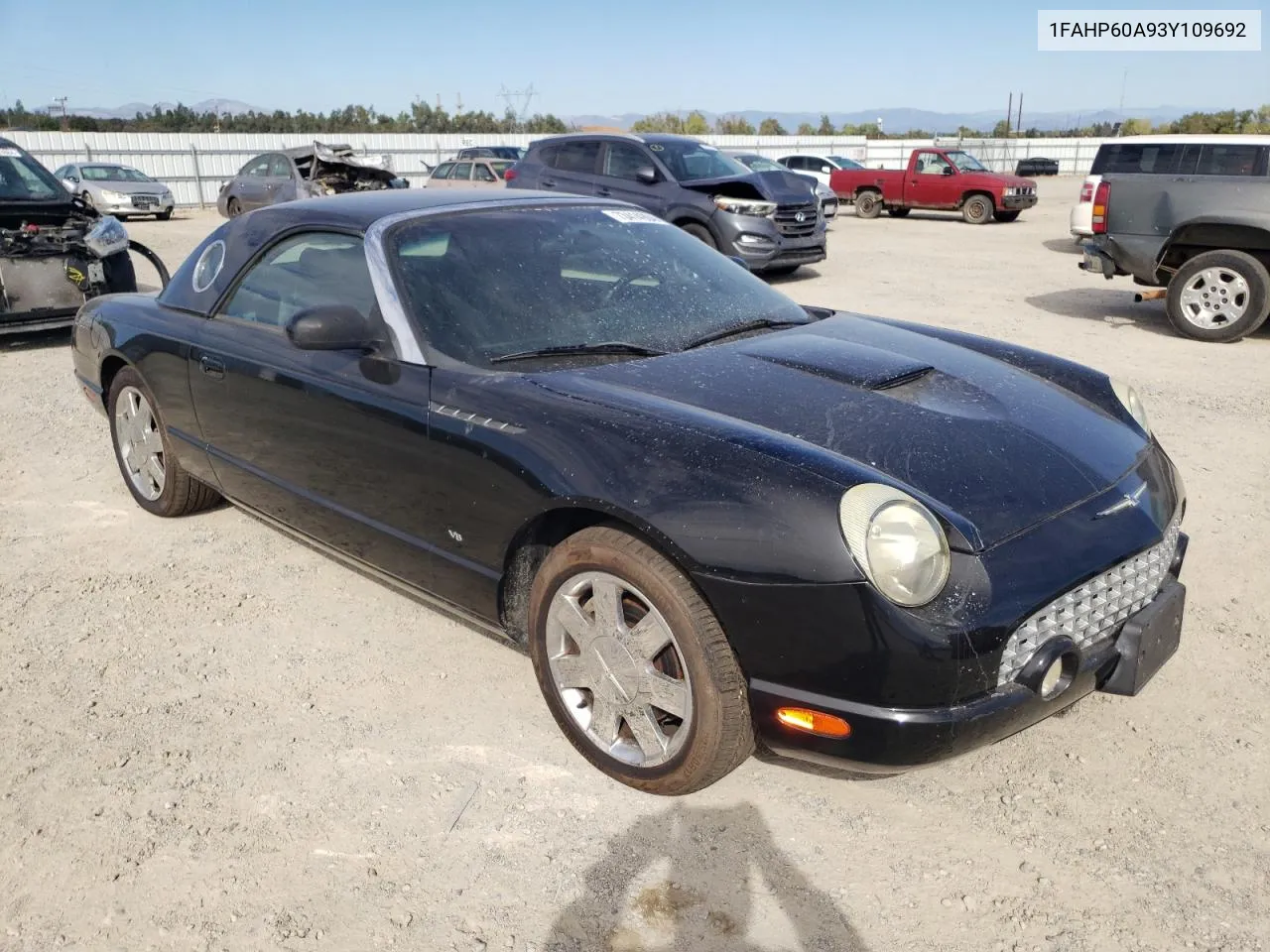 2003 Ford Thunderbird VIN: 1FAHP60A93Y109692 Lot: 73414904