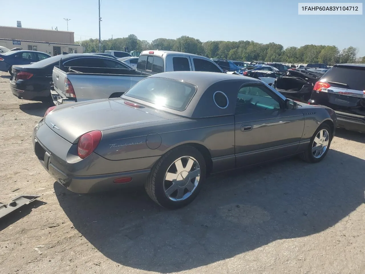 2003 Ford Thunderbird VIN: 1FAHP60A83Y104712 Lot: 74687634