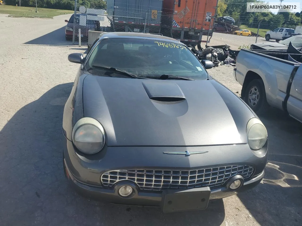 2003 Ford Thunderbird VIN: 1FAHP60A83Y104712 Lot: 74687634