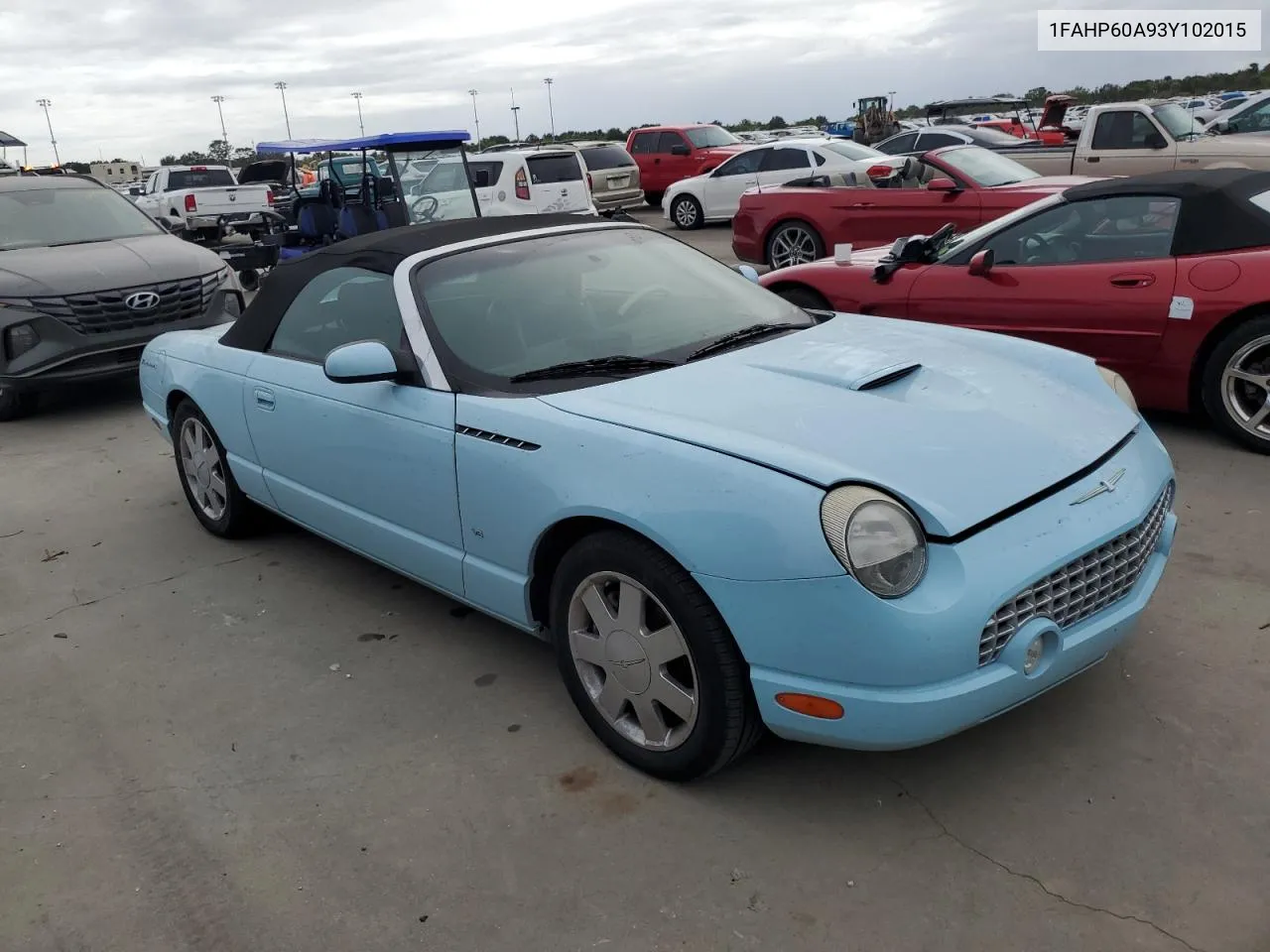 2003 Ford Thunderbird VIN: 1FAHP60A93Y102015 Lot: 75091754