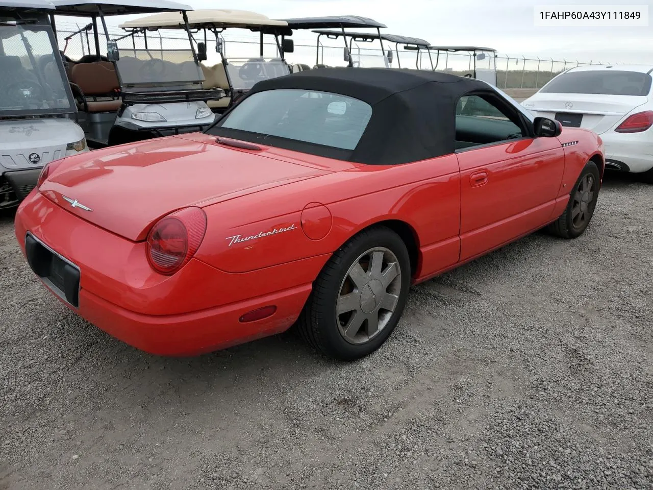 2003 Ford Thunderbird VIN: 1FAHP60A43Y111849 Lot: 76742564