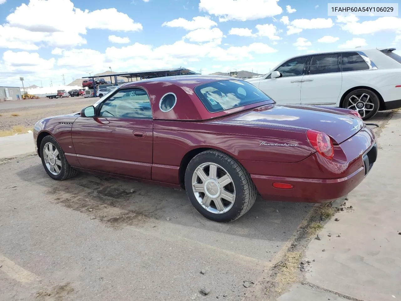 2004 Ford Thunderbird VIN: 1FAHP60A54Y106029 Lot: 72442564