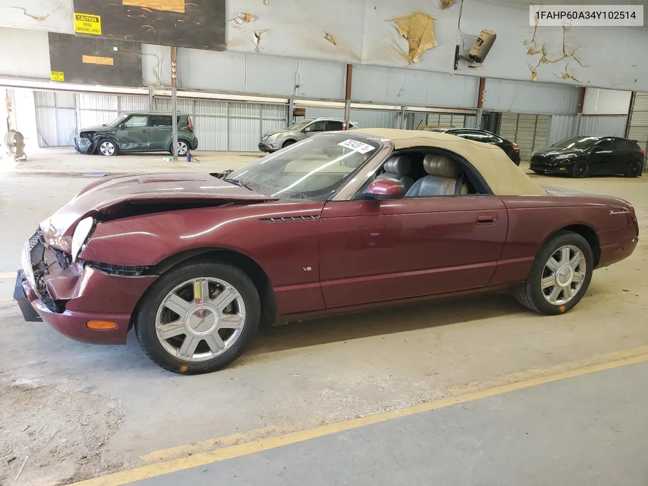 2004 Ford Thunderbird VIN: 1FAHP60A34Y102514 Lot: 75243974