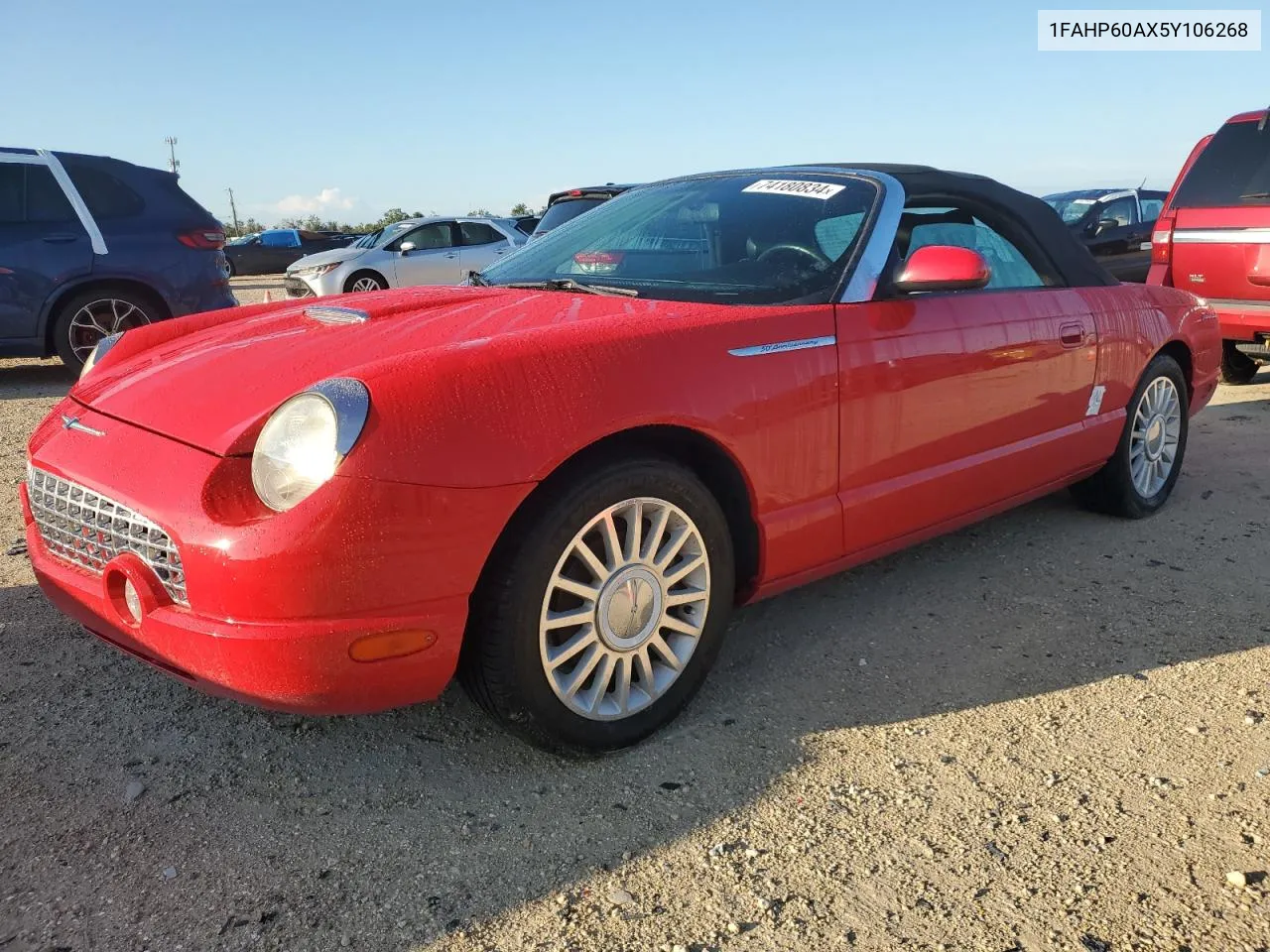 2005 Ford Thunderbird VIN: 1FAHP60AX5Y106268 Lot: 74180834