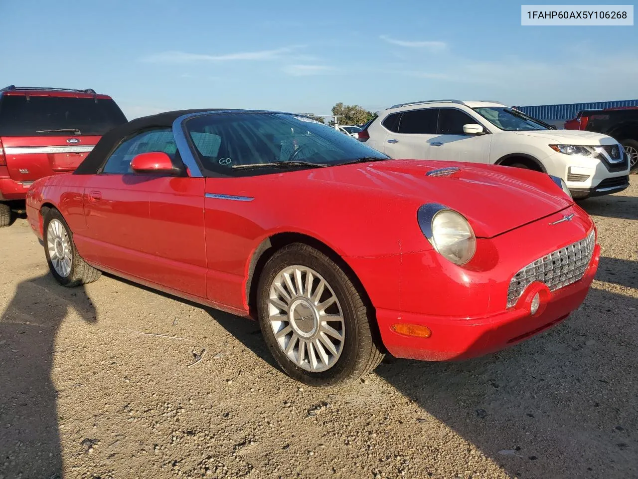 2005 Ford Thunderbird VIN: 1FAHP60AX5Y106268 Lot: 74180834