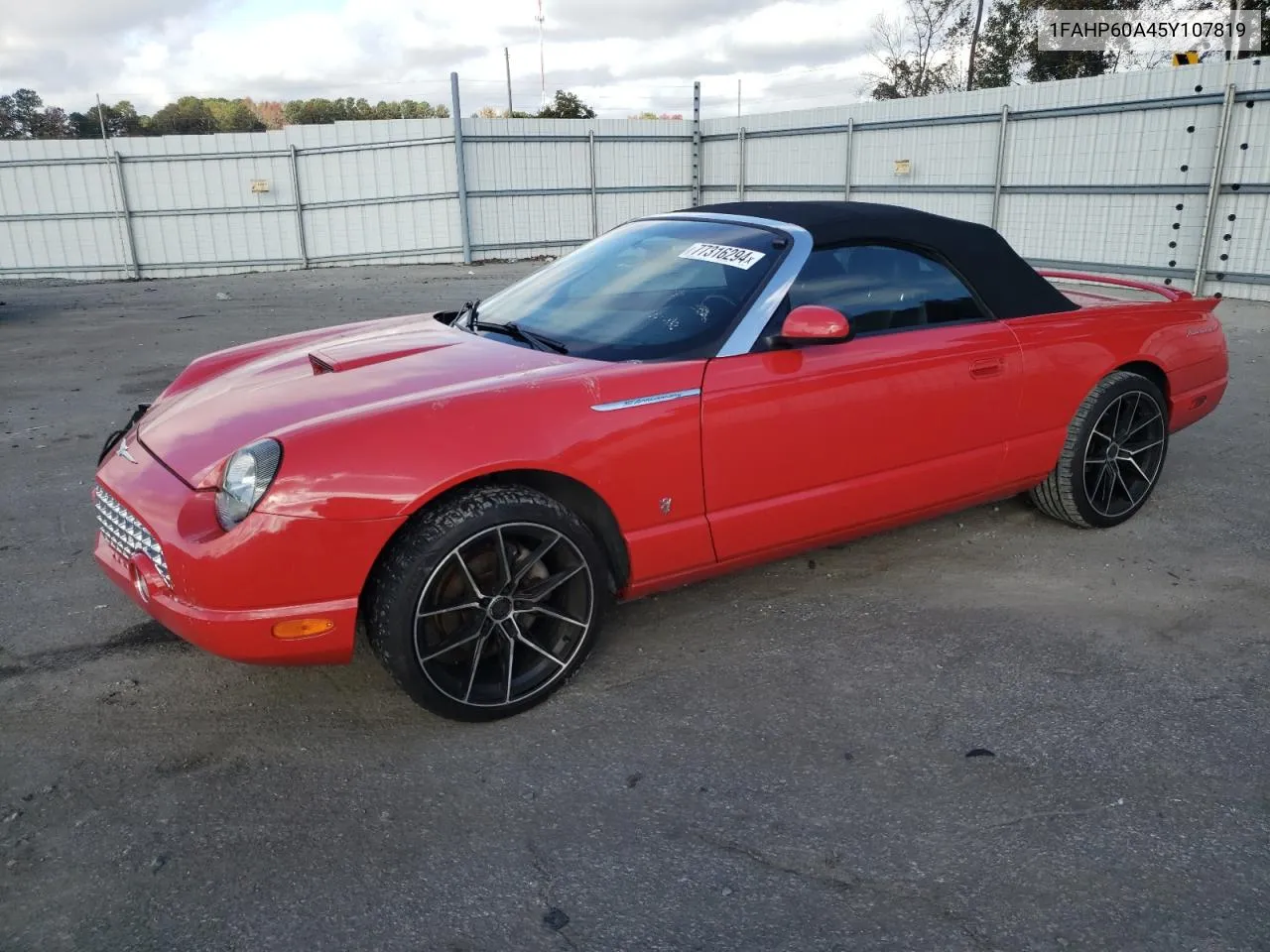 2005 Ford Thunderbird VIN: 1FAHP60A45Y107819 Lot: 77316294