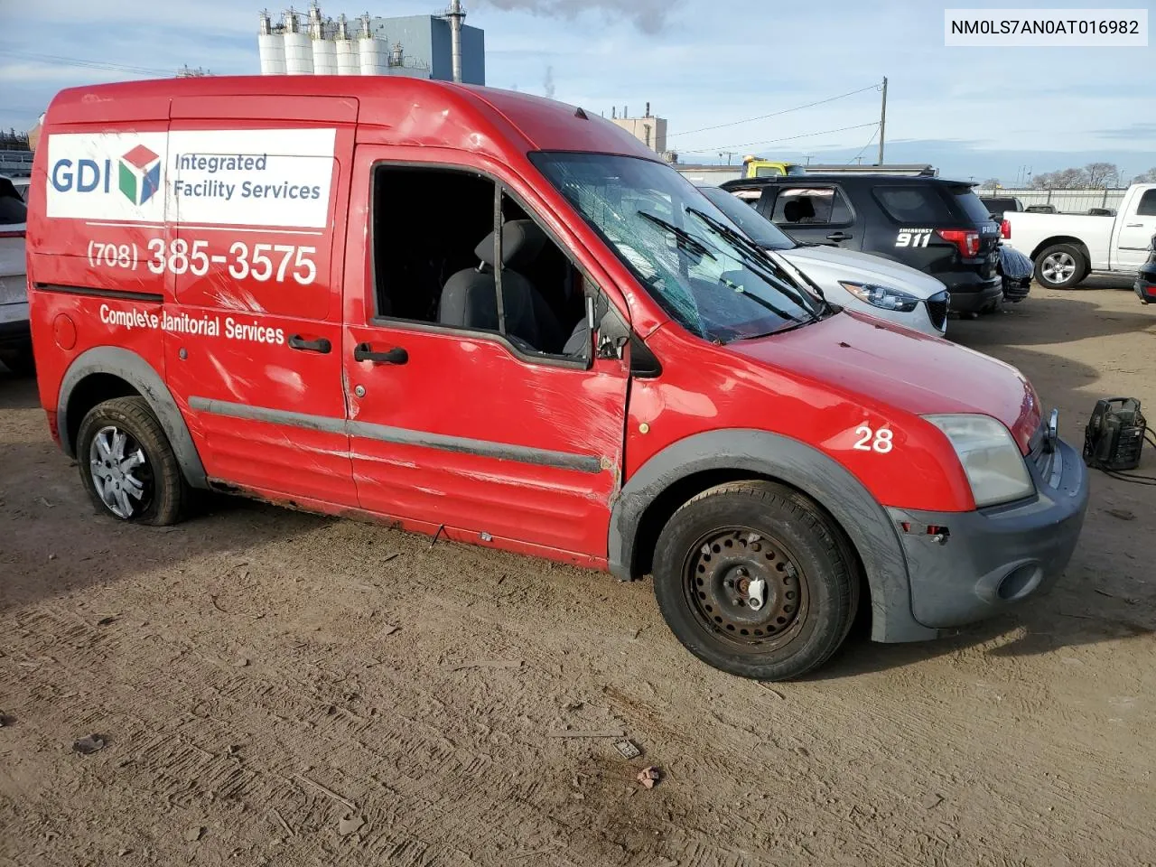 2010 Ford Transit Connect Xl VIN: NM0LS7AN0AT016982 Lot: 45358574