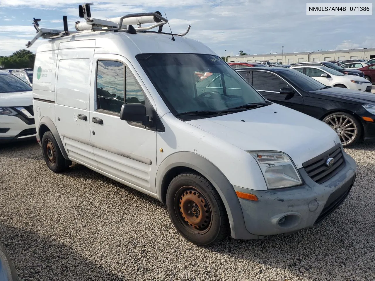 2011 Ford Transit Connect Xl VIN: NM0LS7AN4BT071386 Lot: 74533054