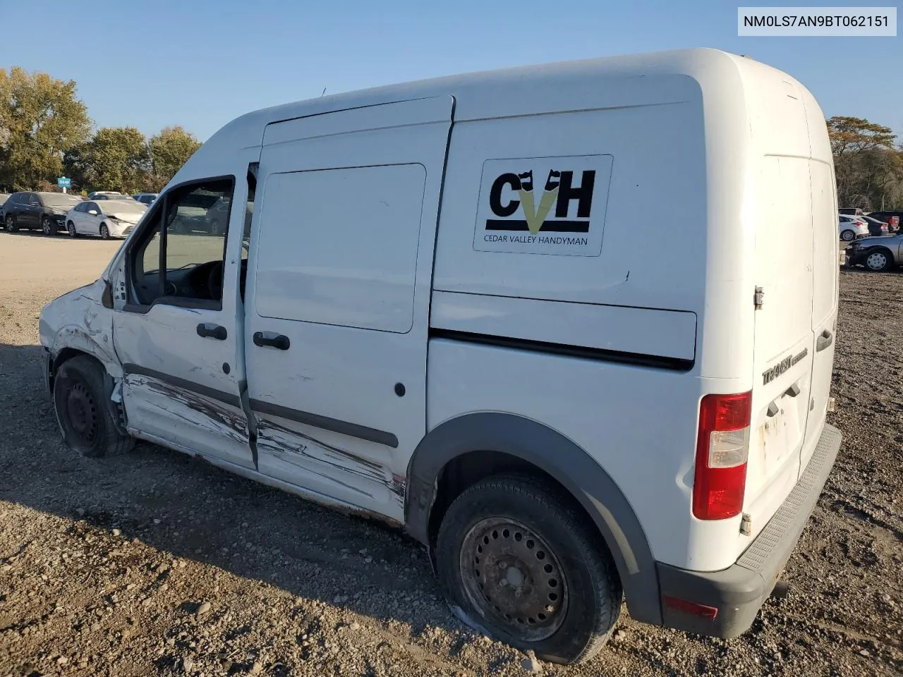 2011 Ford Transit Connect Xl VIN: NM0LS7AN9BT062151 Lot: 76565854