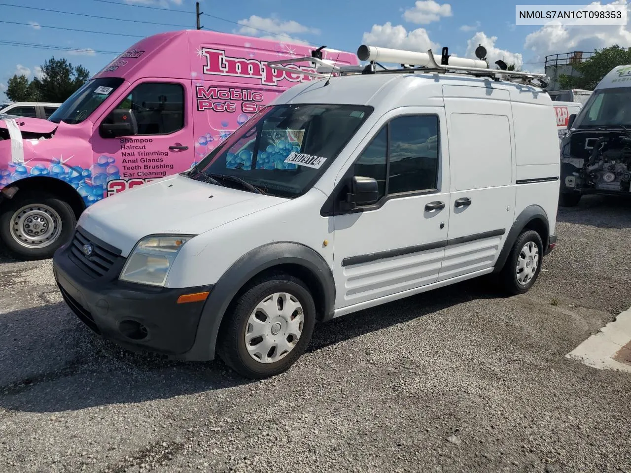 2012 Ford Transit Connect Xl VIN: NM0LS7AN1CT098353 Lot: 61079174