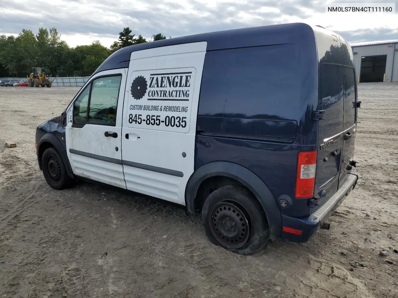 2012 Ford Transit Connect Xlt VIN: NM0LS7BN4CT111160 Lot: 73745414