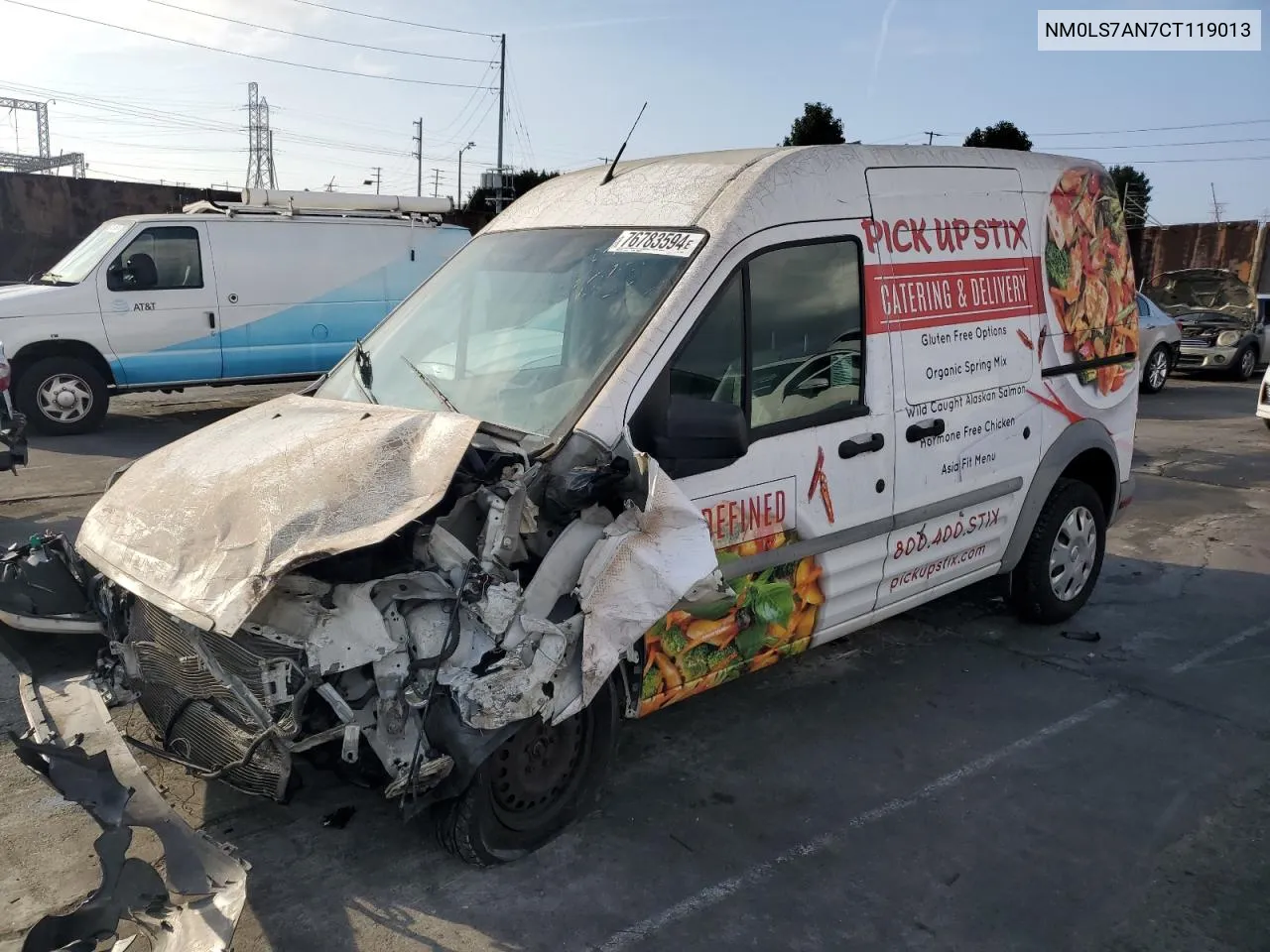 2012 Ford Transit Connect Xl VIN: NM0LS7AN7CT119013 Lot: 76783594