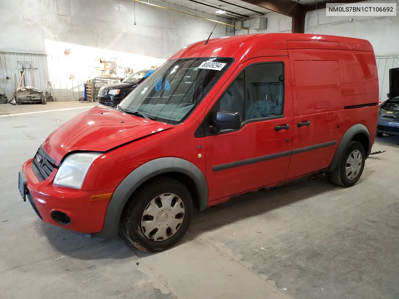 2012 Ford Transit Connect Xlt VIN: NM0LS7BN1CT106692 Lot: 80049294