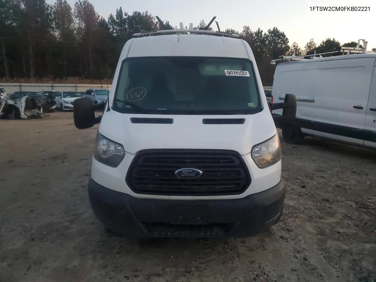 2015 Ford Transit T-350 VIN: 1FTSW2CM0FKB02221 Lot: 75933044