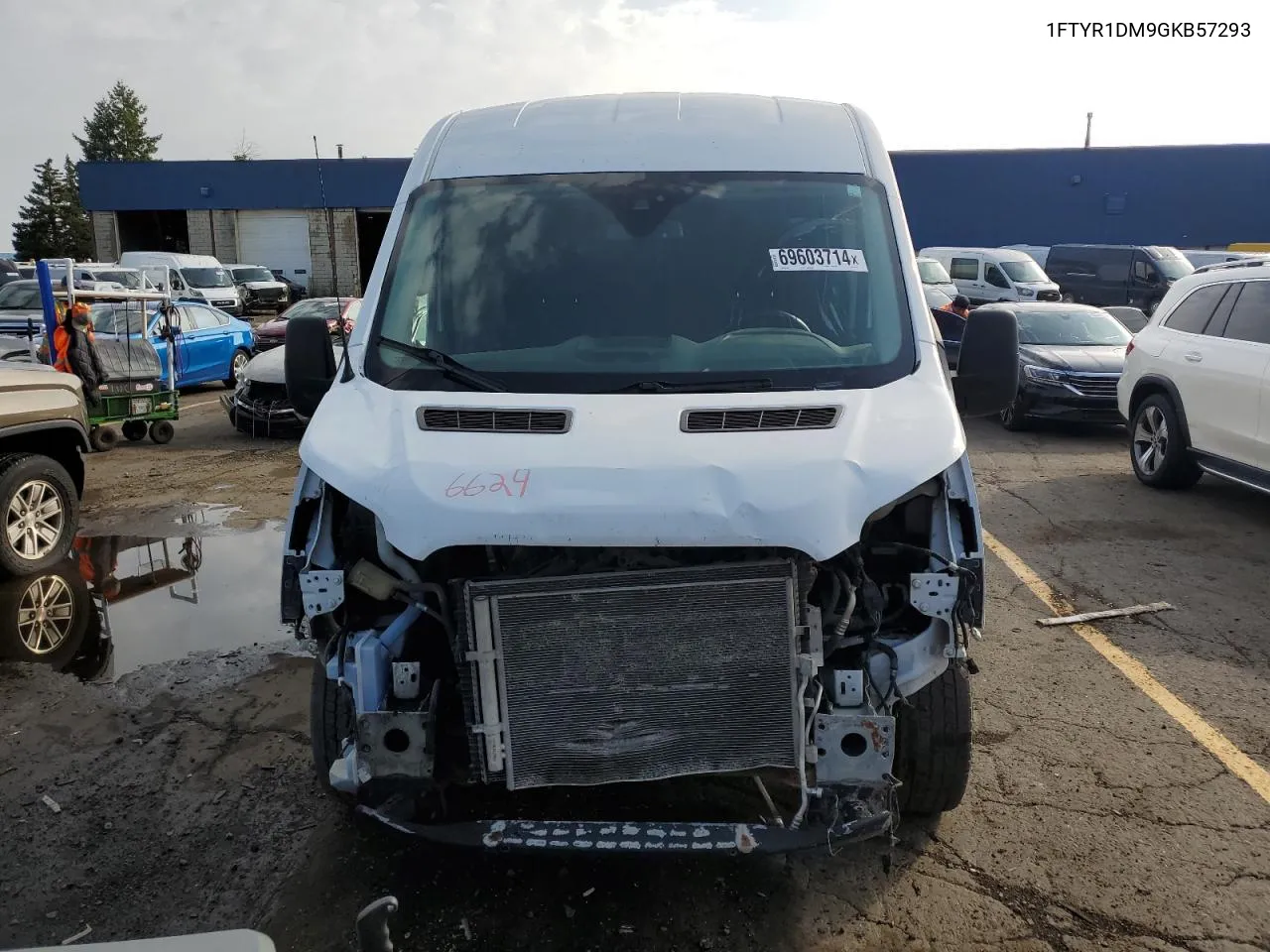 2016 Ford Transit T-250 VIN: 1FTYR1DM9GKB57293 Lot: 69603714