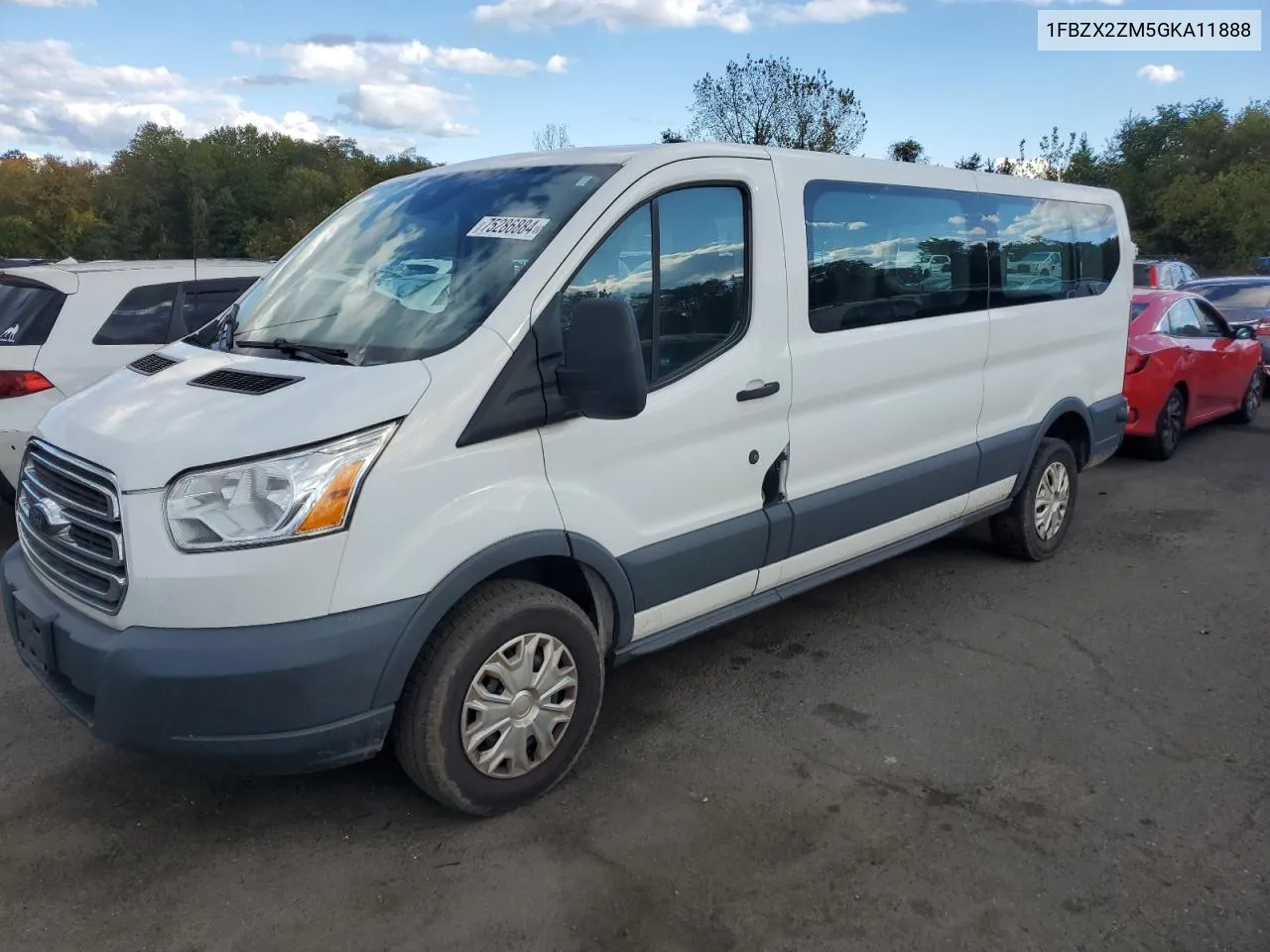 2016 Ford Transit T-350 VIN: 1FBZX2ZM5GKA11888 Lot: 75286884