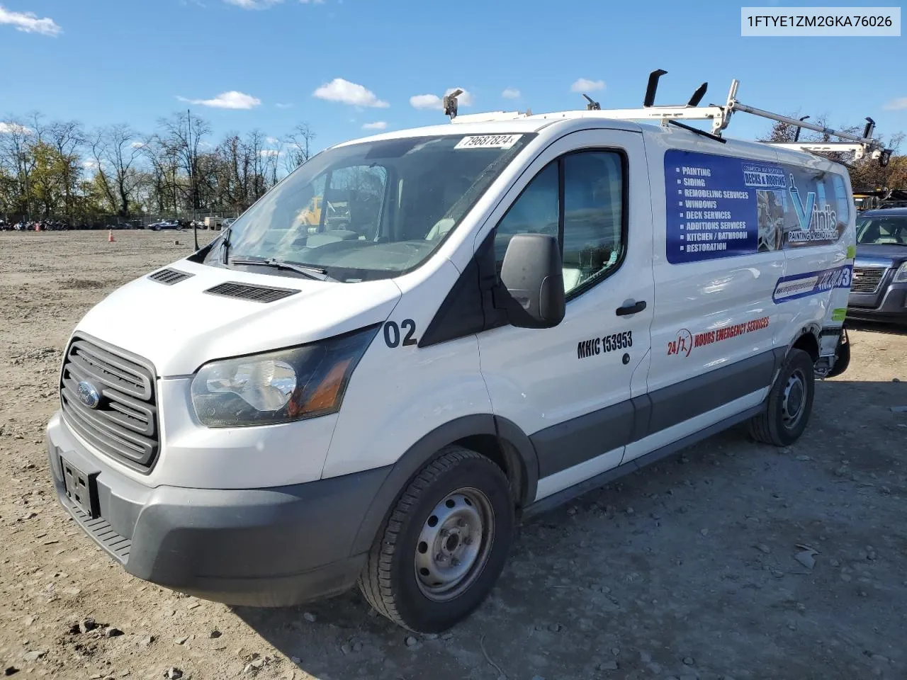 2016 Ford Transit T-150 VIN: 1FTYE1ZM2GKA76026 Lot: 79687824