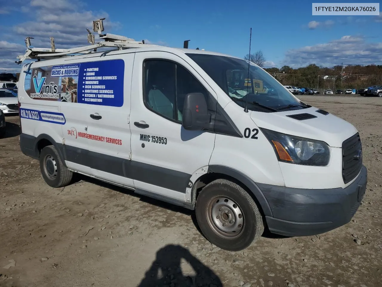 2016 Ford Transit T-150 VIN: 1FTYE1ZM2GKA76026 Lot: 79687824