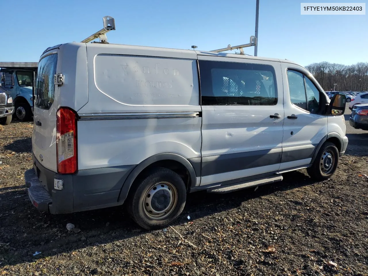 2016 Ford Transit T-150 VIN: 1FTYE1YM5GKB22403 Lot: 79865024