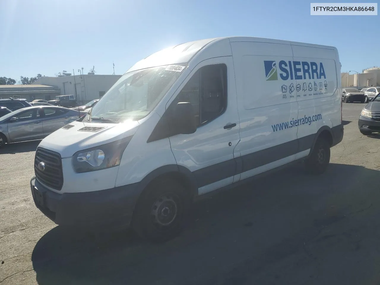 2017 Ford Transit T-250 VIN: 1FTYR2CM3HKA86648 Lot: 78004034