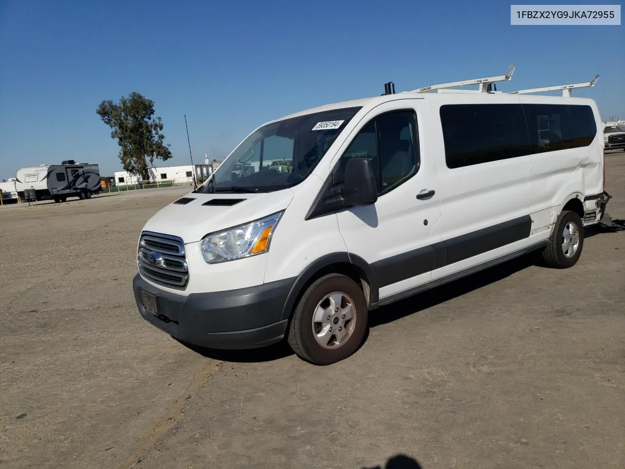 2018 Ford Transit T-350 VIN: 1FBZX2YG9JKA72955 Lot: 59350194