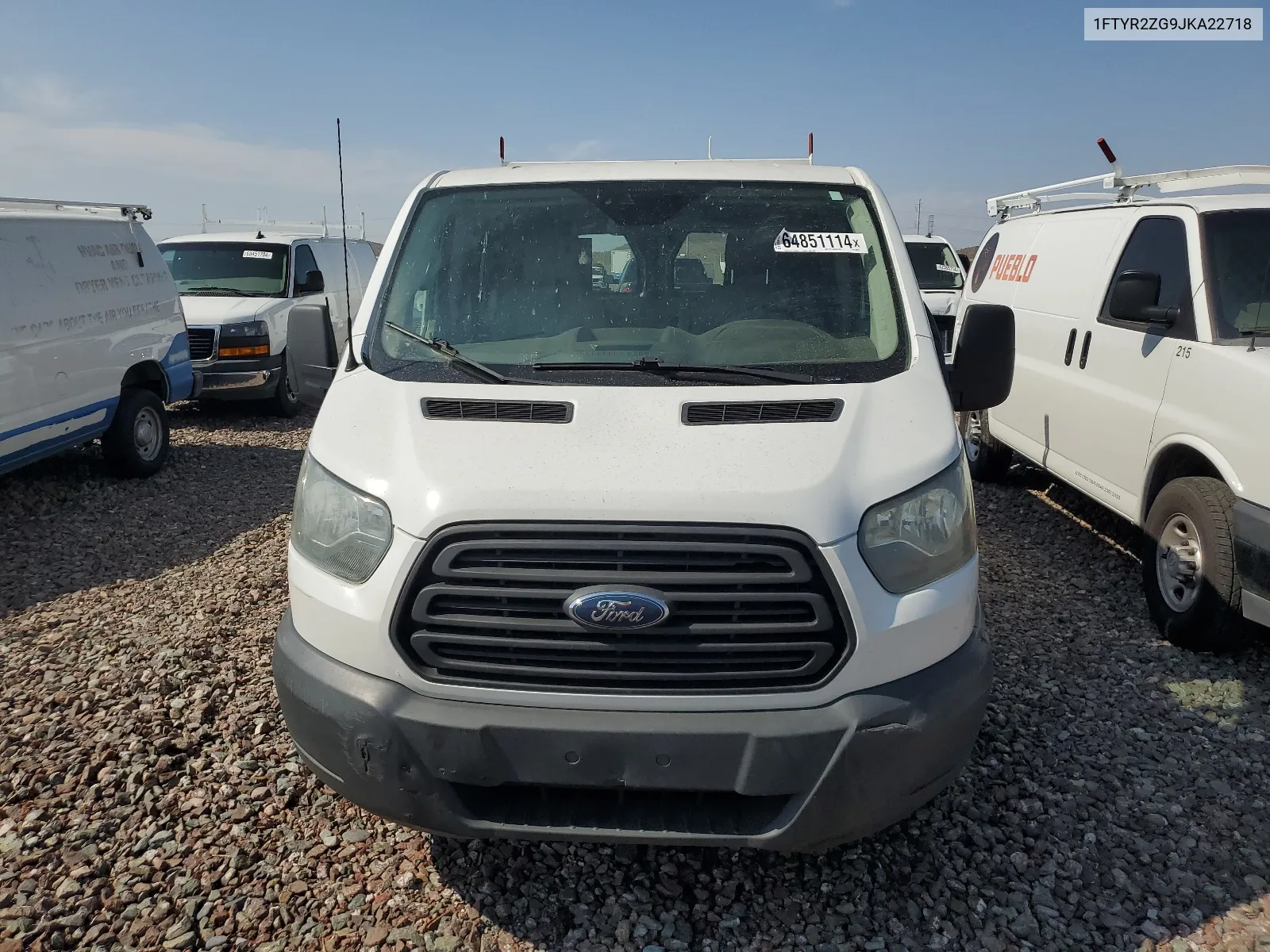 2018 Ford Transit T-250 VIN: 1FTYR2ZG9JKA22718 Lot: 64851114