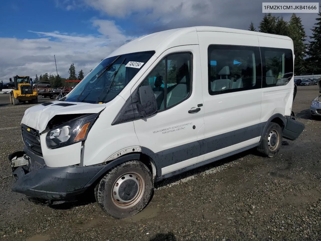 1FMZK1CM1JKB41666 2018 Ford Transit T-150