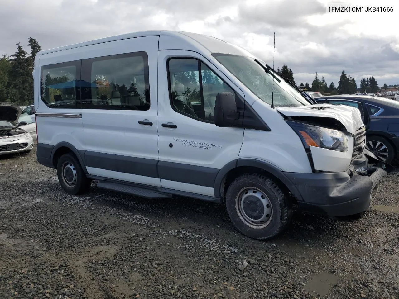 1FMZK1CM1JKB41666 2018 Ford Transit T-150