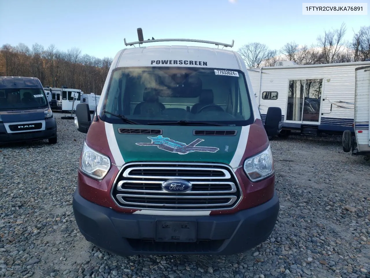 2018 Ford Transit T-250 VIN: 1FTYR2CV8JKA76891 Lot: 77633624