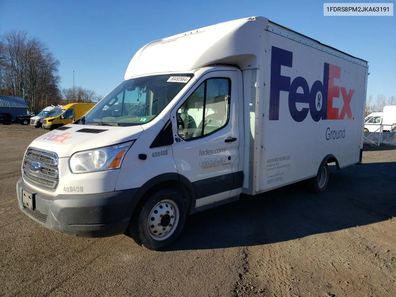 2018 Ford Transit T-350 Hd VIN: 1FDRS8PM2JKA63191 Lot: 80492664