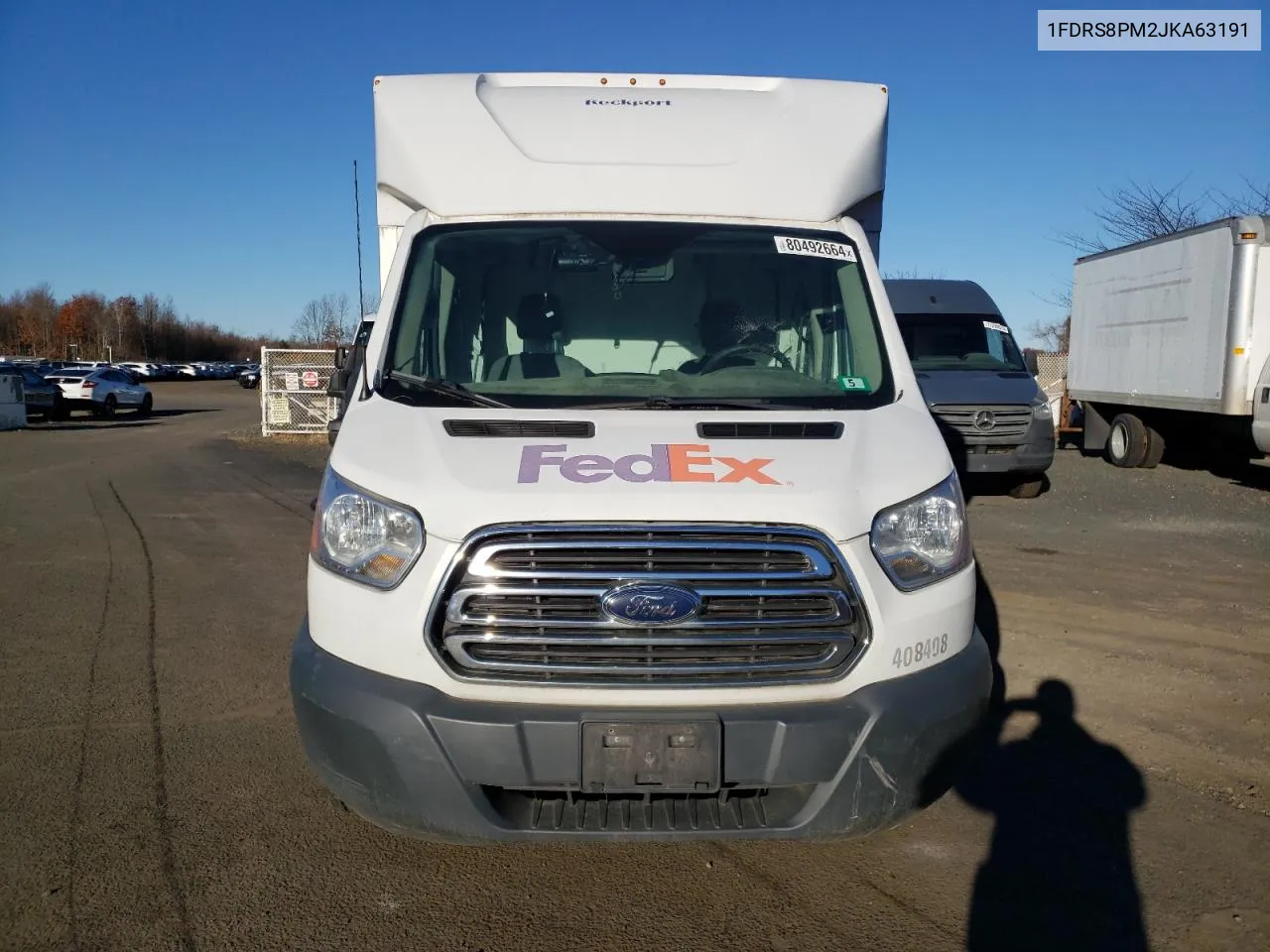 2018 Ford Transit T-350 Hd VIN: 1FDRS8PM2JKA63191 Lot: 80492664