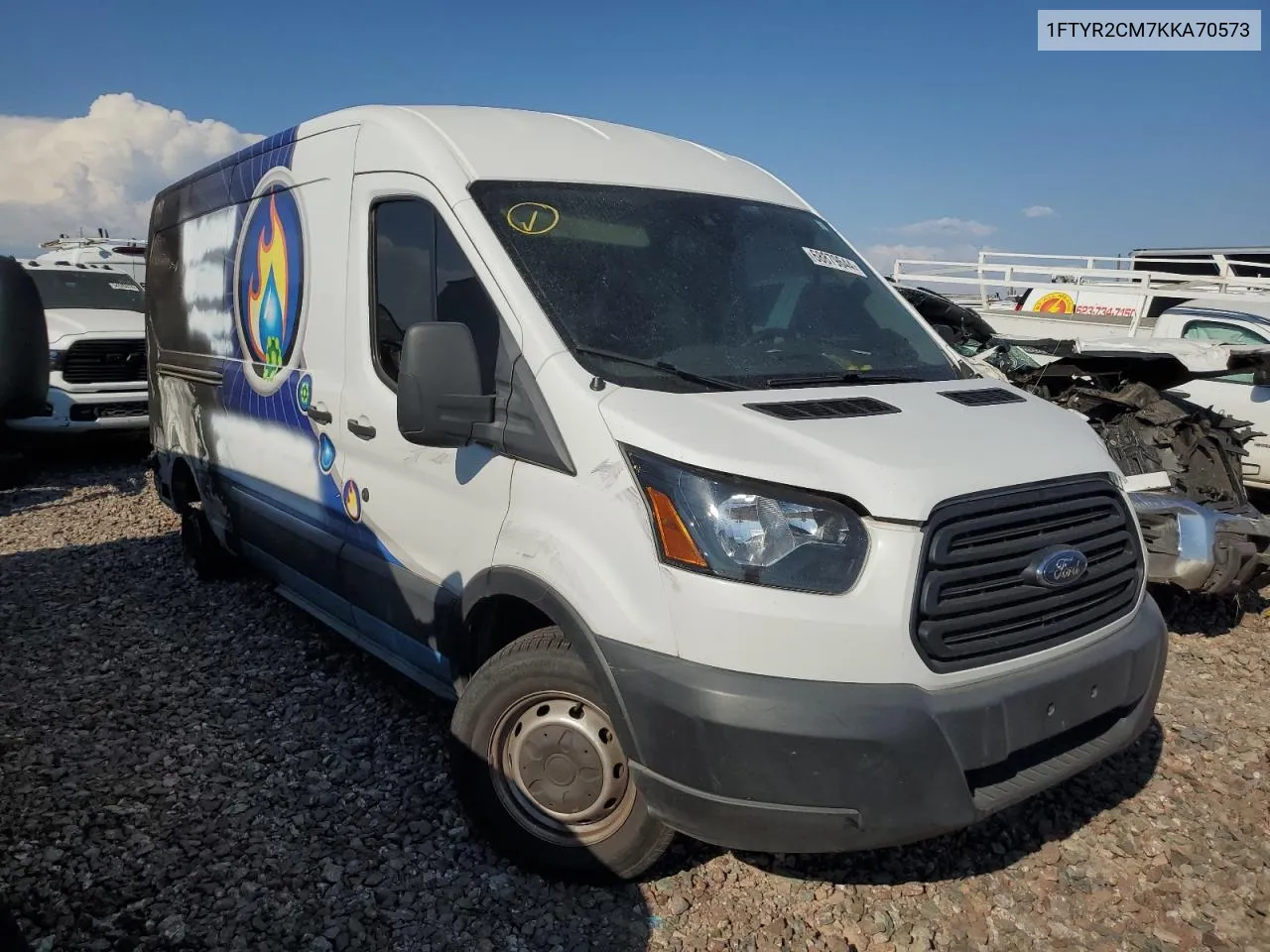 2019 Ford Transit T-250 VIN: 1FTYR2CM7KKA70573 Lot: 68879644