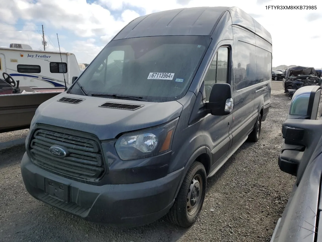 2019 Ford Transit T-250 VIN: 1FTYR3XM8KKB73985 Lot: 70254554