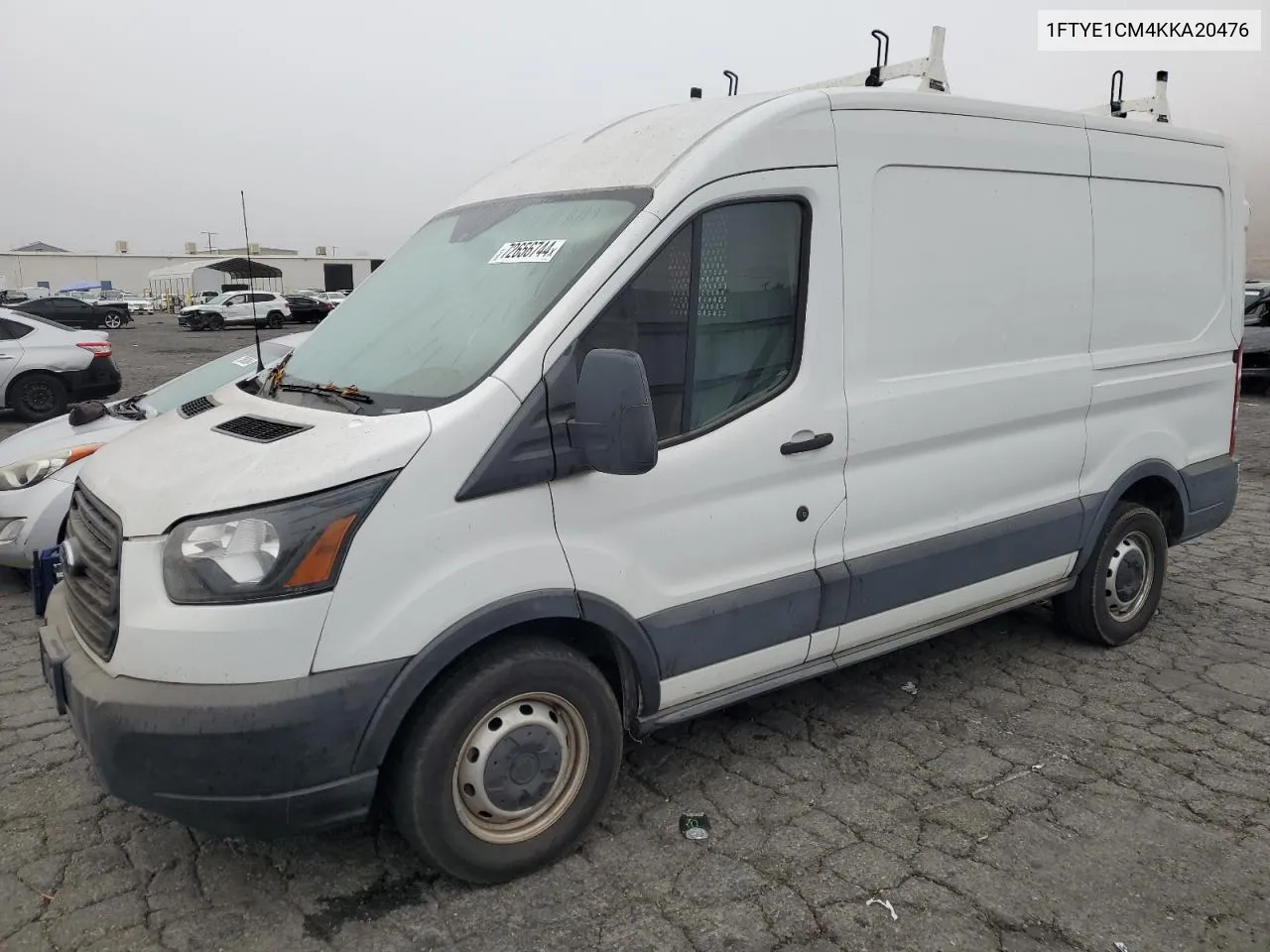 2019 Ford Transit T-150 VIN: 1FTYE1CM4KKA20476 Lot: 72656744