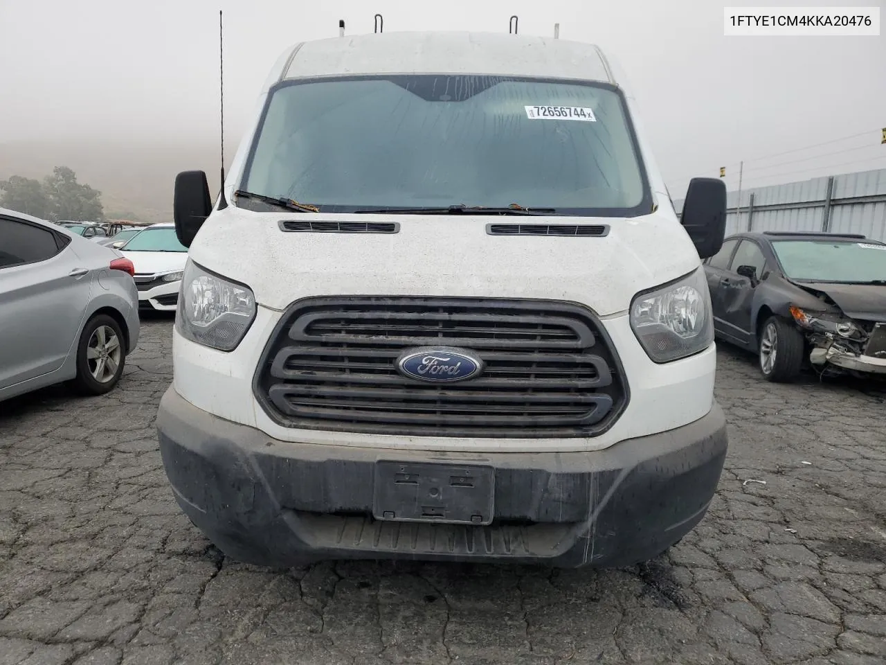 2019 Ford Transit T-150 VIN: 1FTYE1CM4KKA20476 Lot: 72656744